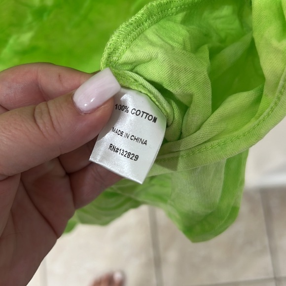 NEW Superdown Green Tie Dye Crop Top - Picture 7 of 9